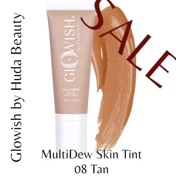 HUDA BEAUTY GloWish Multidew Vegan Skin Tint Foundation Shade 08 Tan - Picture 1 of 6
